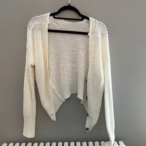 White knit cardigan